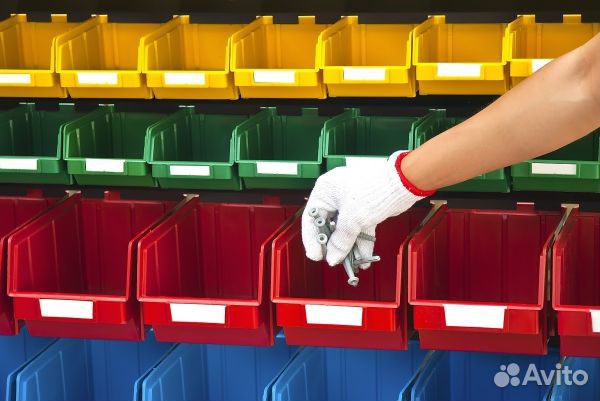 Лотки пластиковые складские для метизов