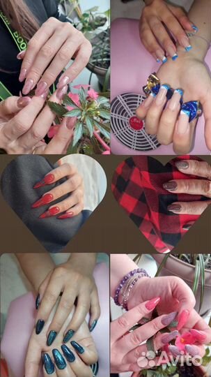 Маникюр на дому наращивание ногтей