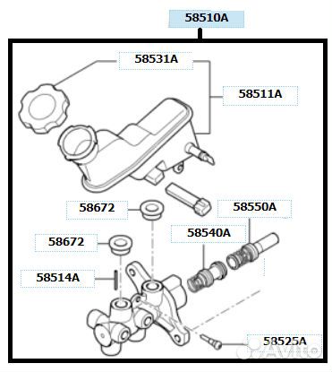 Тормозной цилиндр Kia Rio III, Solaris