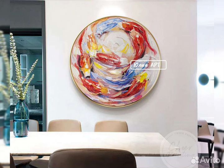 Картина в интерьер абстракция на холсте