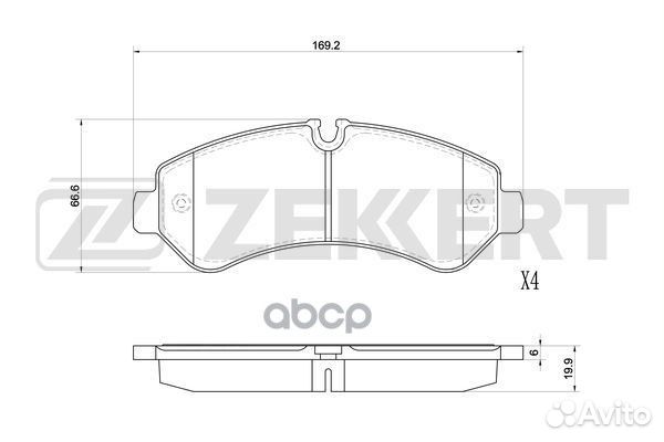 Колодки торм. диск. задн. MB Sprinter 5-t (907)