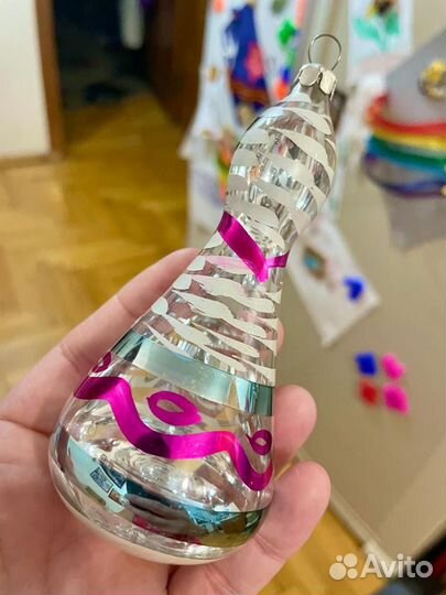 Елочные игрушки СССР глинка каустик - 3