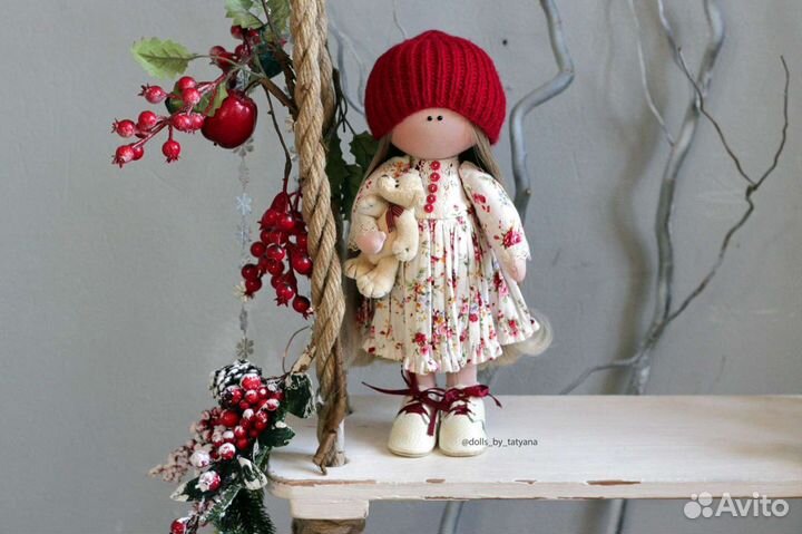 Кукла тильда интерьерная текстильная
