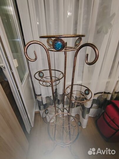 Подставка для цветов напольная металлическая