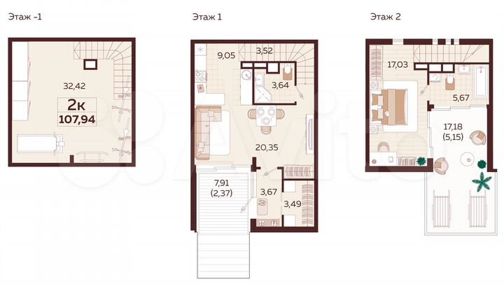 2-к. квартира, 111,2 м², 1/1 эт.