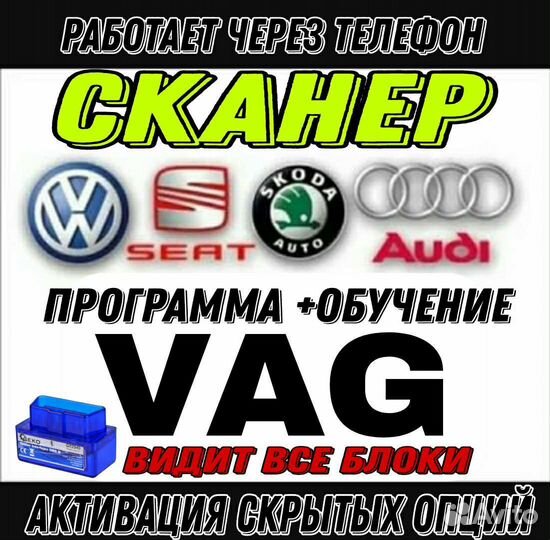 Сканер Skoda Audi VW Seat + Обучение