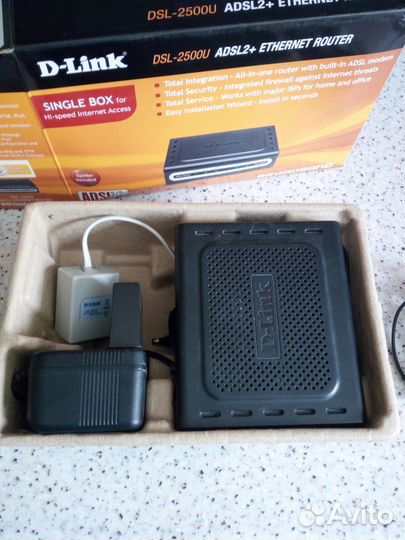 Маршрутизатор D-link DSL-2500U/BA, adsl2+, черный