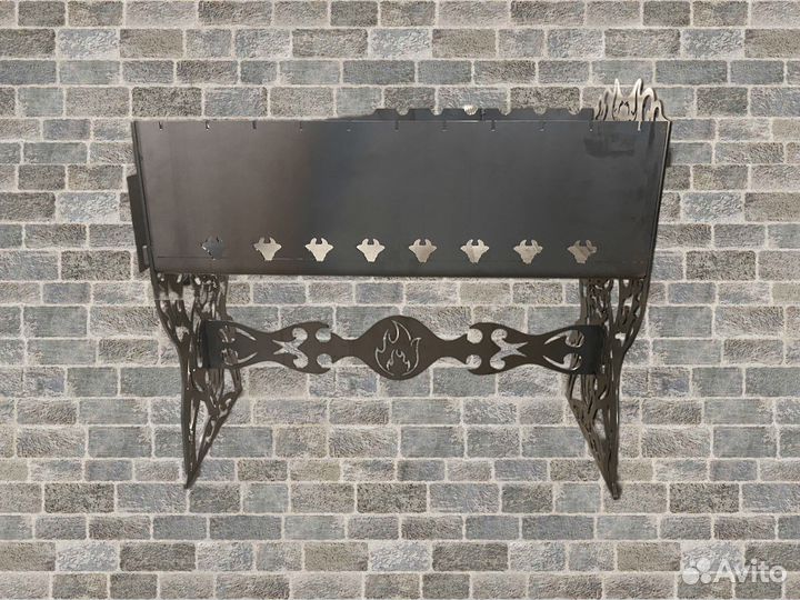 Мангал разборный 4 мм 61х55х31см