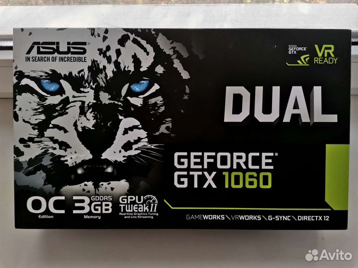 Видеокарта asus GTX 1060 3Gb