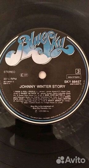 Винил. Johnny Winter Story