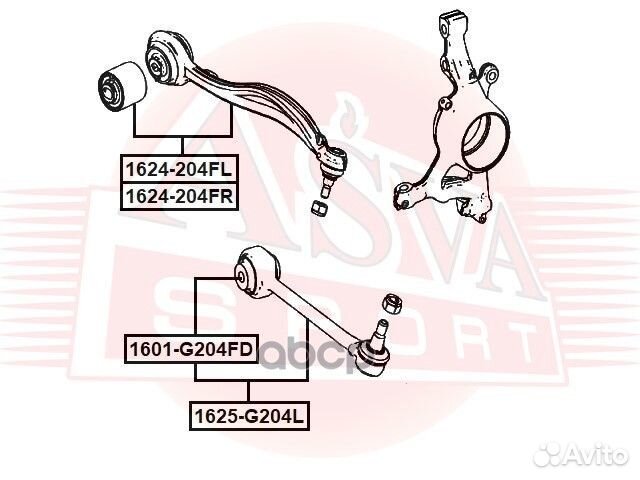 Рычаг 1624204FL asva