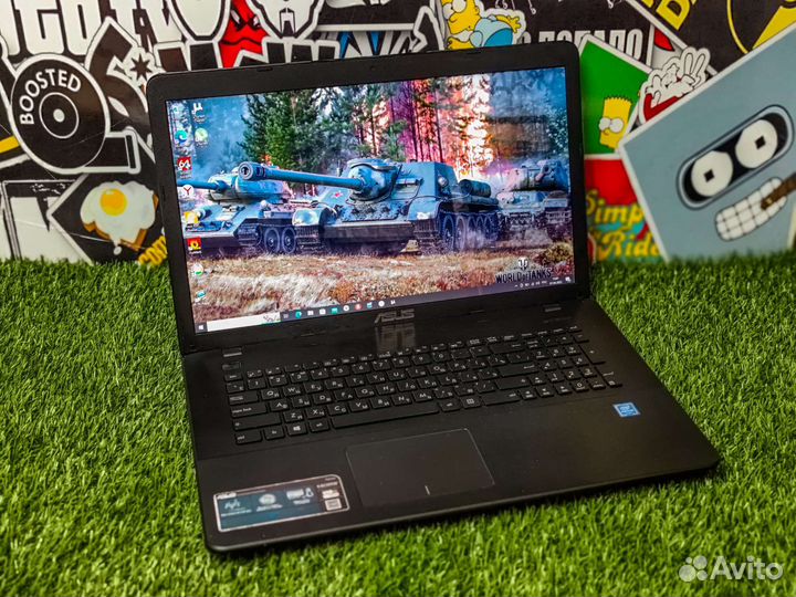 Большой ноутбук asus для учебы и работы