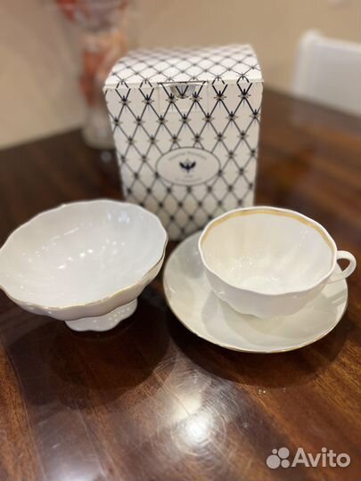 Императорский фарфор чашка с блюдцем