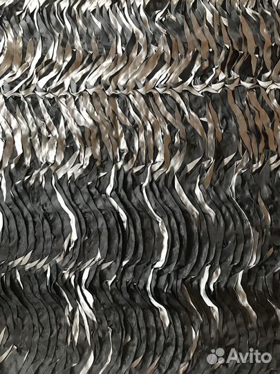 Отрезы тканей пакетом 6 отр. шелк/трикотаж/макраме