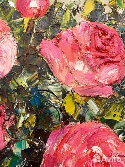 «Букет роз» картина масло холст