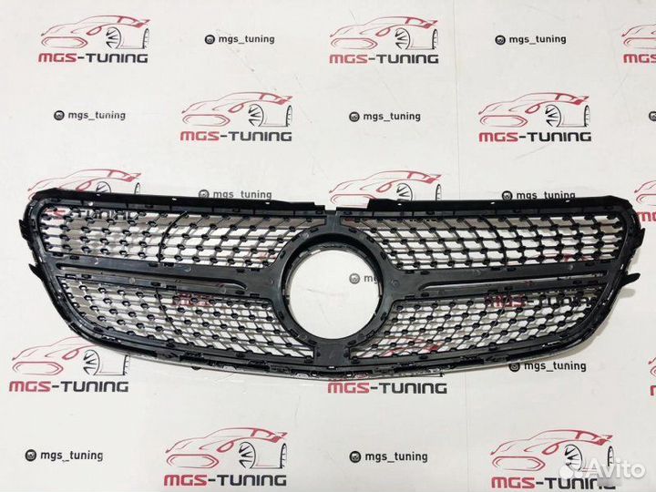 Решетка Mercedes V-Class Diamond Black Б/К 14-н.в
