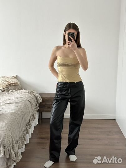 Кожанные штаны hm