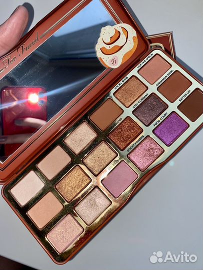 Палетка теней too faced cinnamon
