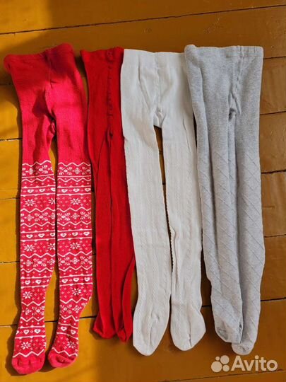 Колготы 4 пары, размер 122-128, стопа 18-21см, воз