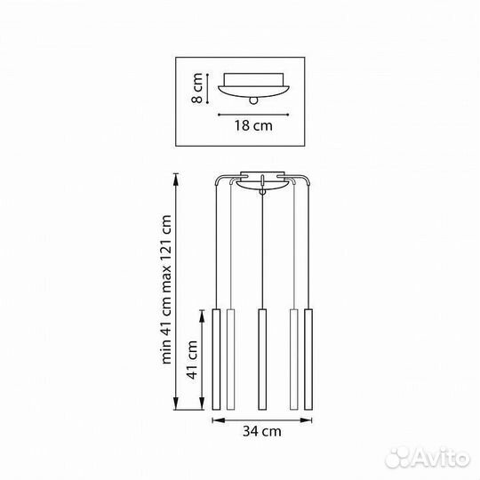 Подвесная люстра Lightstar Tubo L5T747243