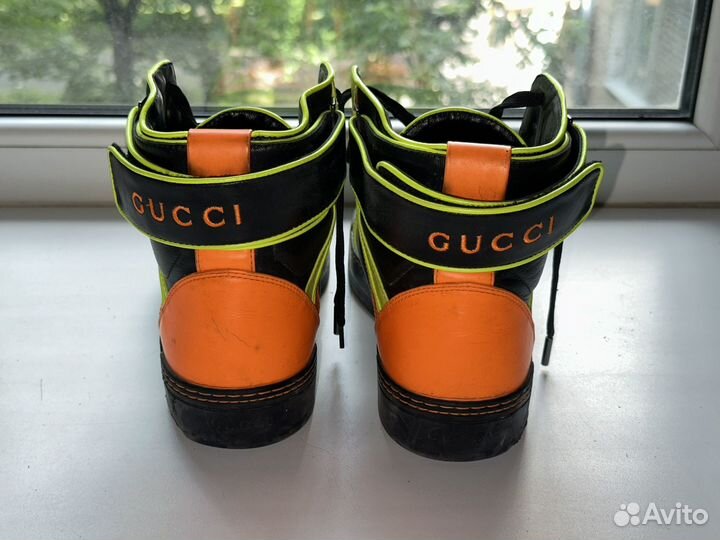 Кроссовки Gucci Neon Leather Basketball 44