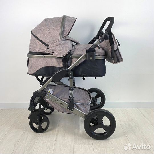 Детская коляска Luxmom 555 3в1 коричневый