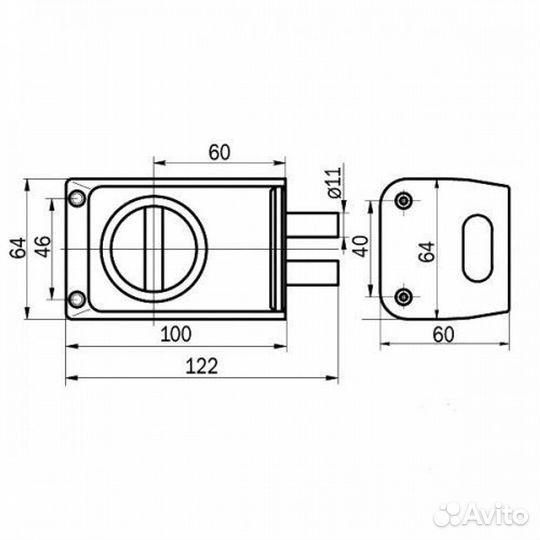 Замок накладной