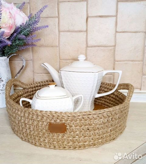 Поднос из джута