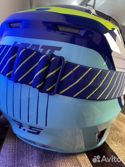 Мотошлем Leatt Kit Moto 7.5 V23 Blue + Очки