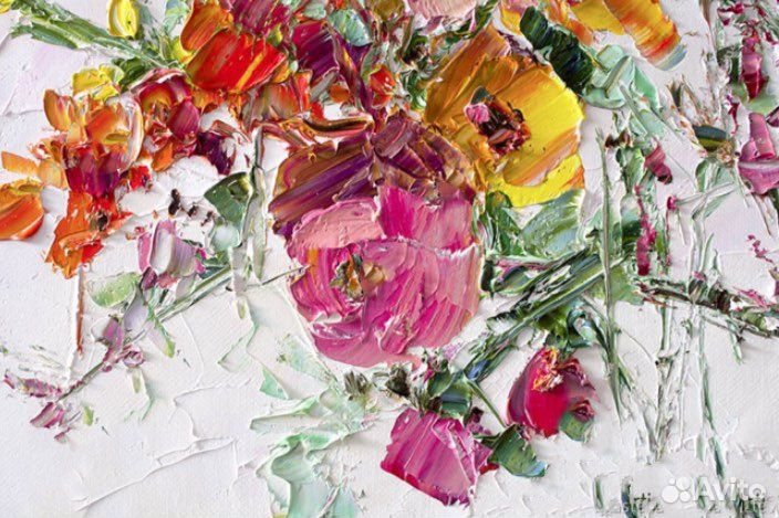 Картина маслом «Яркий Летний Букет»