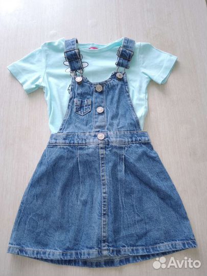 Джинсовый сарафан 98