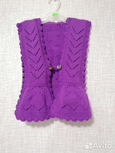 Жилетка на девочку 86-92 ручная работа
