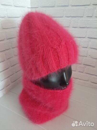 Шапка и снуд ангора демисезон