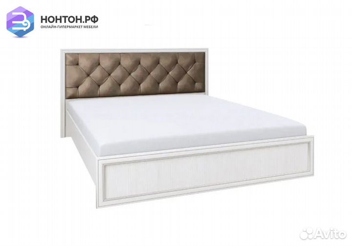 Кровать Габриэлла вудлайн кремовый / аруша венге п