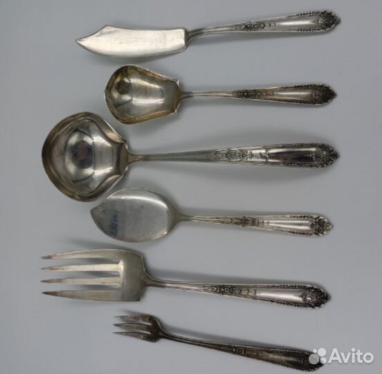 Набор столовых приборов из серебра на 1 персону