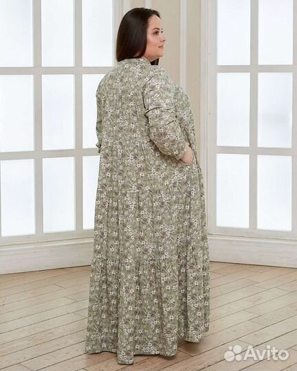 Платье женское хлопковое one size