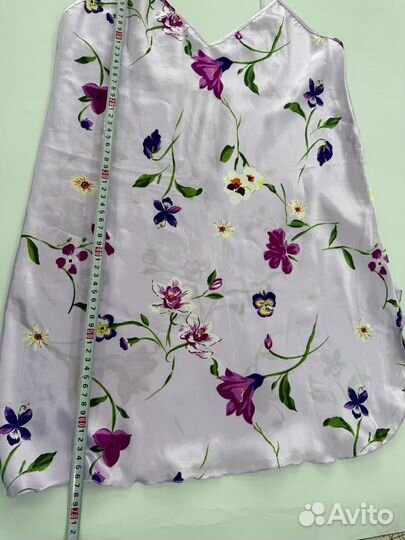 Шелковая ночная сорочка женская 44