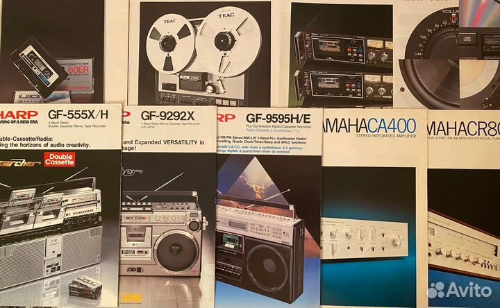 Рекламные проспекты аудиотехники JVC, Teac и др