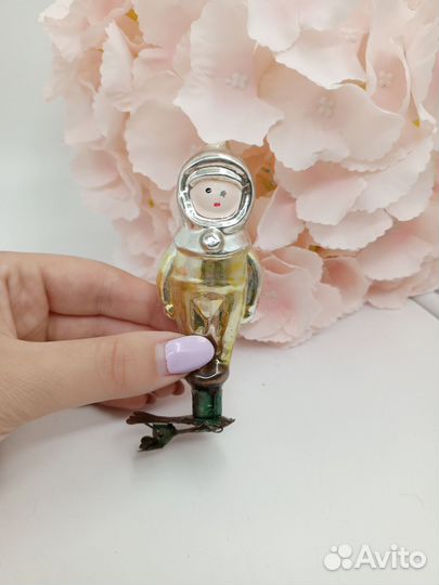 Елочная игрушка редкая Космонавт СССР (нчк)