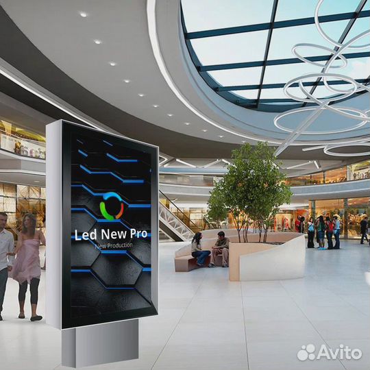 Светодиодный LED пилон в торговом зале