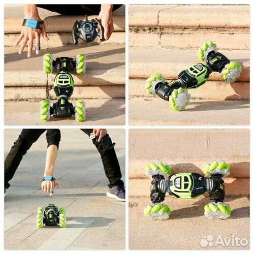 Трюковая машинка-перевертыш «Skidding Car Green» с