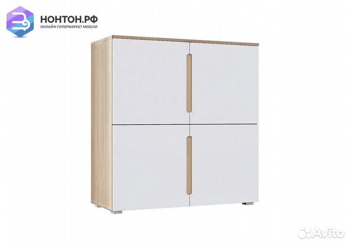 Тумба Ким белый глянец / сонома