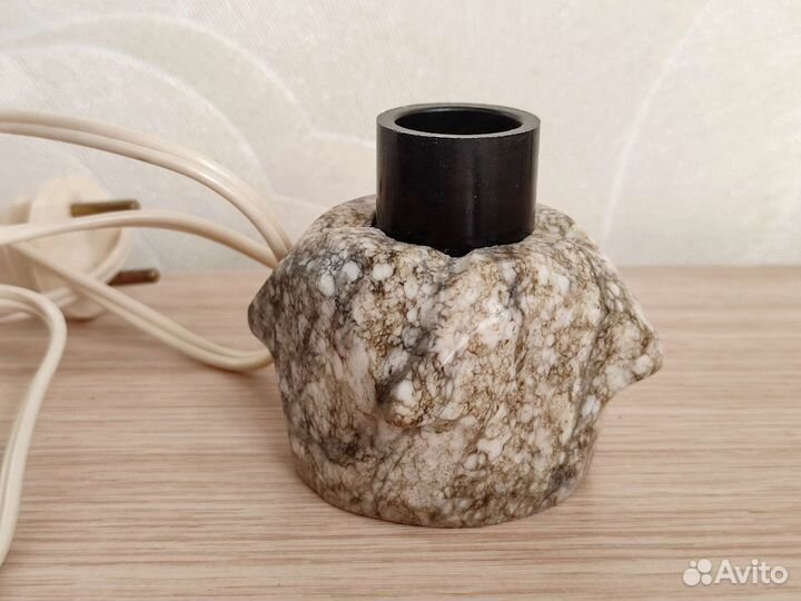 Светильник ночник СССР селенит, мрамор