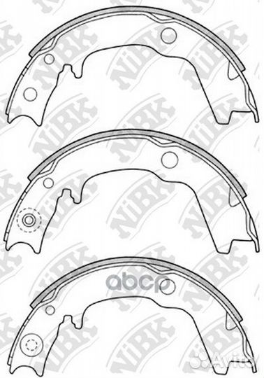 Колодки стояночного тормоза mitsubishi lancer 2
