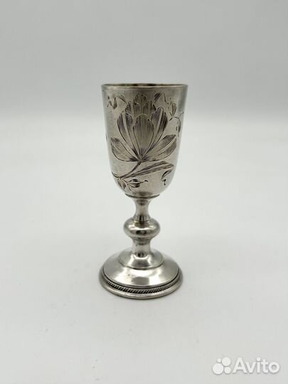 Рюмка, серебро 84 проба. Вес 29,6 г., объем 26 мл