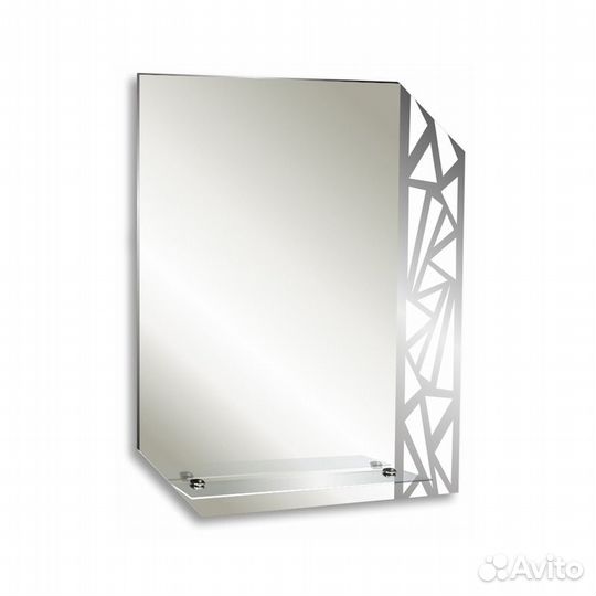 Зеркало loranto Квадро 550х685, с полкой