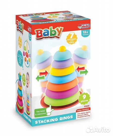 Логическая пирамидка Тарелочки-неваляшки