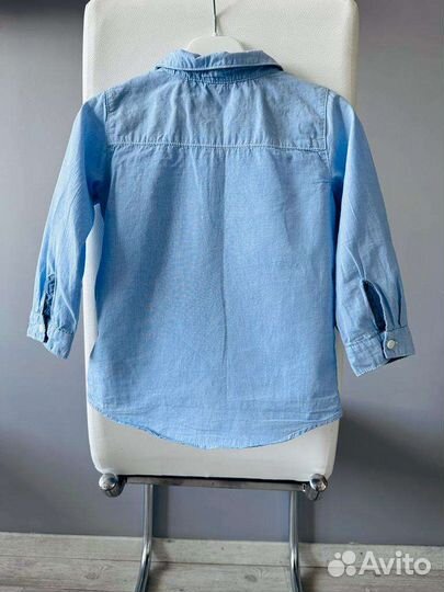 Голубая рубашка на мальчика H&М, 92 2 года