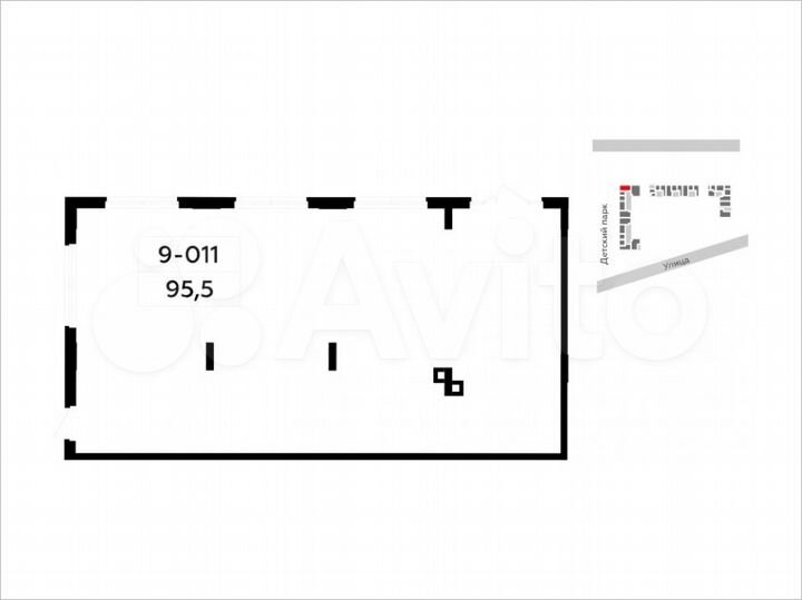 Аренда торговое помещение площадью 95.5 кв.м