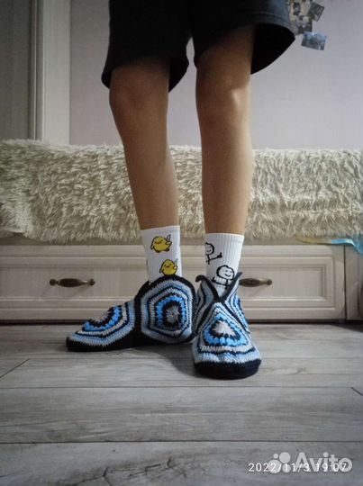 Вязанные тапочки